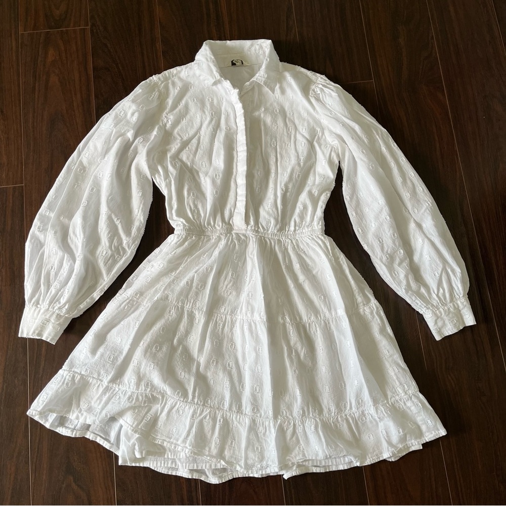 Sim & Sam White Longsleeve Mini Dress